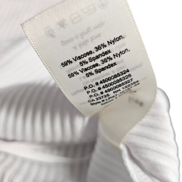 Aritzia Wilfred Free Signe Halter Top, Ribbed, White, Cropped, Size Medium - Picture 8 of 8